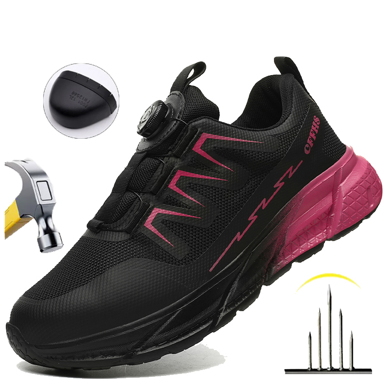 Work Boot Steel Toe - Bottes de sécurité anti-perforation pour femmes,