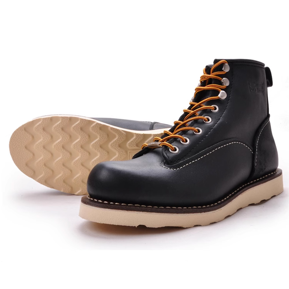 Work Boot Steel Toe - Bottes de moto en cuir véritable