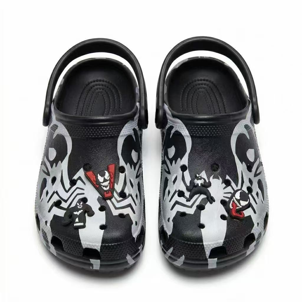 Men'S Shoes Black And White - Nouveaux sabots Venom à imprimé noir