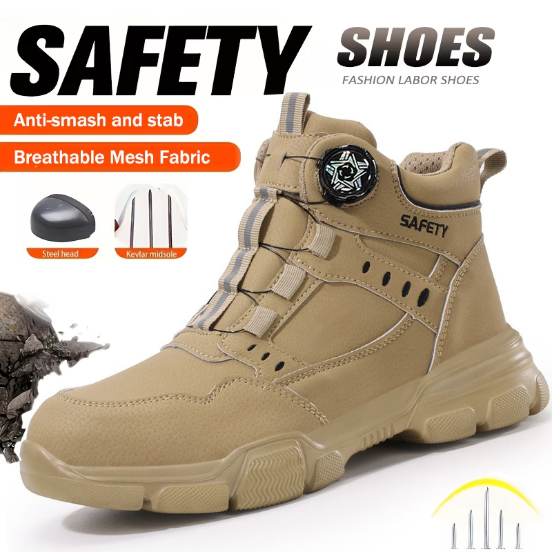 Work Boot Steel Toe - Bottes de travail indestructibles pour hommes,