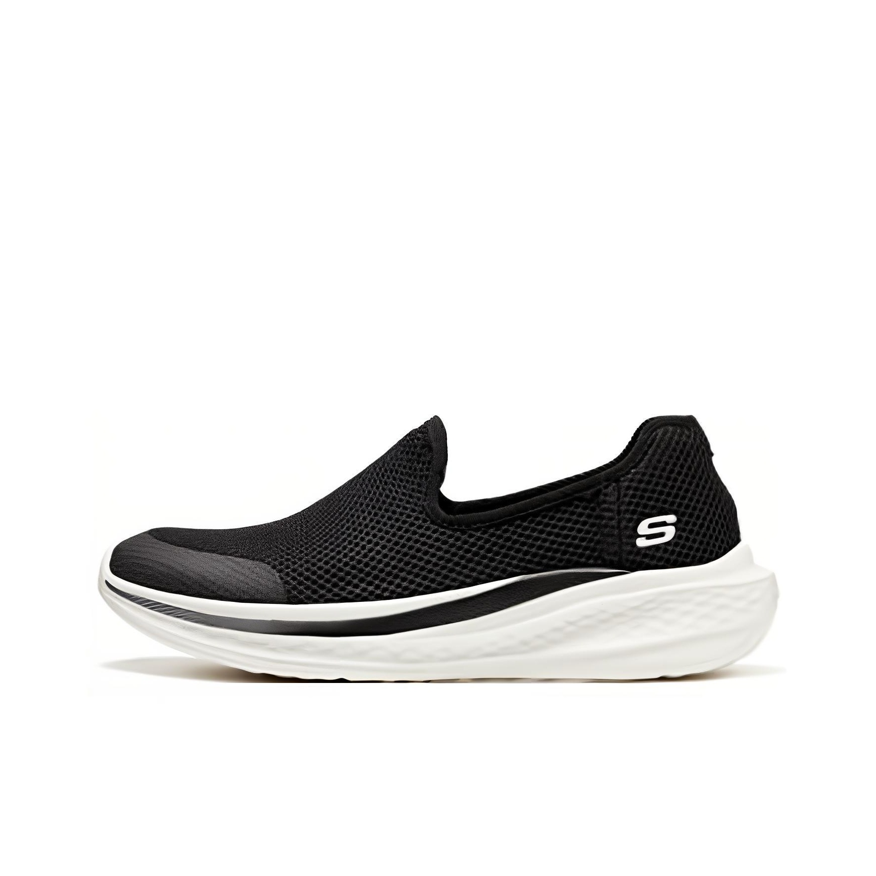 Men'S Shoes Black And White - Skechers SLADE Chaussures basses décontractées pour