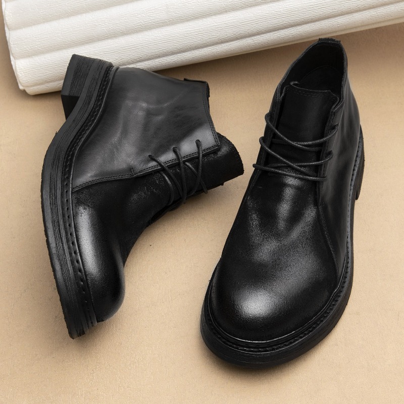 Men Shoes Oxford - Bottes en cuir véritable vintage pour