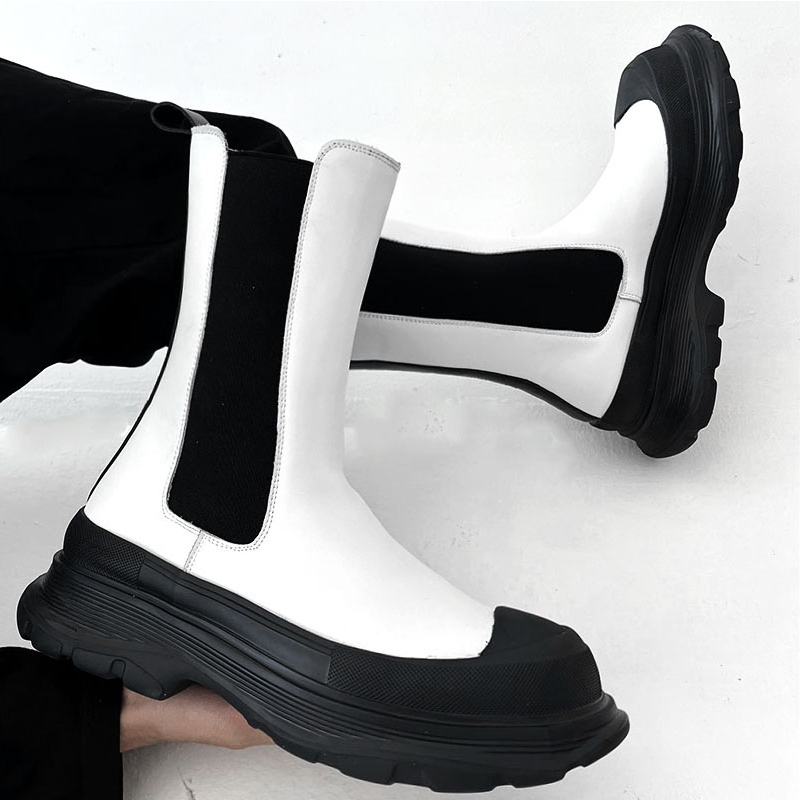 Bottes de scène pour hommes, c - Men'S Shoes Black And White avis et prix