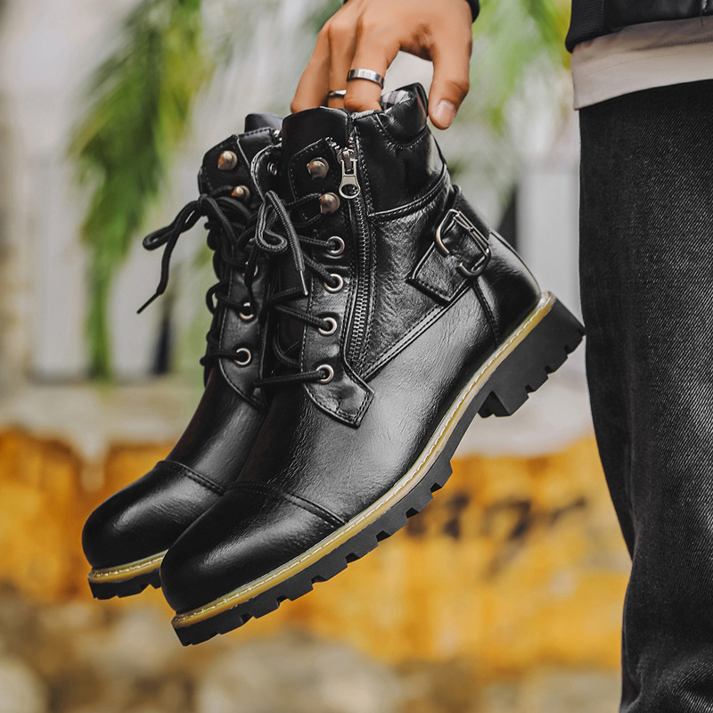 Bottes en cuir pour hommes, bo - Men Shoes Oxford avis et prix