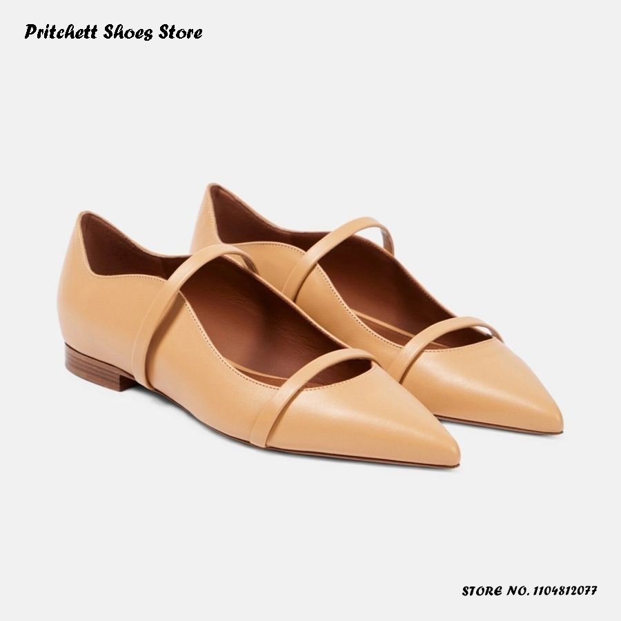 Ballerines en cuir à double br - Men'S Shoes With Toes avis et prix