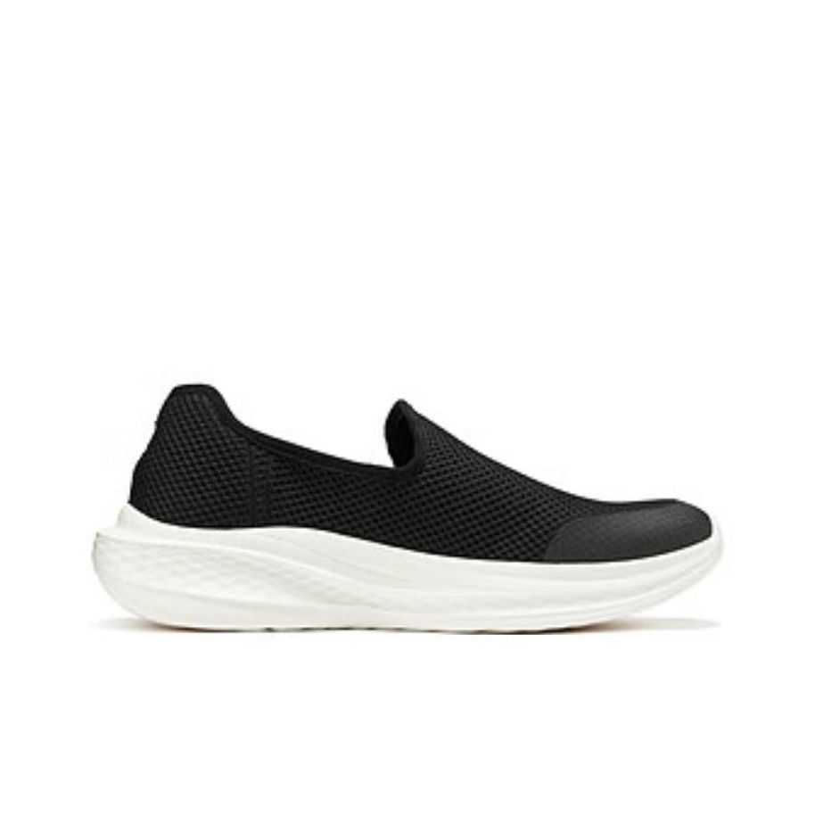 Skechers SLADE Chaussures bass - Men'S Shoes Black And White avis et prix