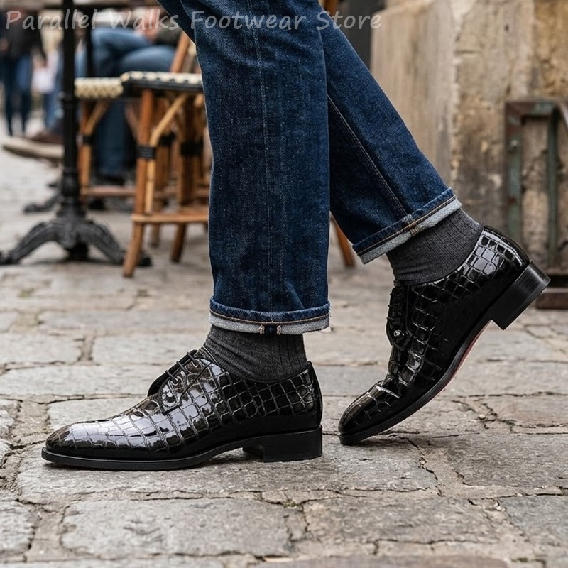 Chaussures Oxford en cuir vern - Men Shoes Oxford avis et prix