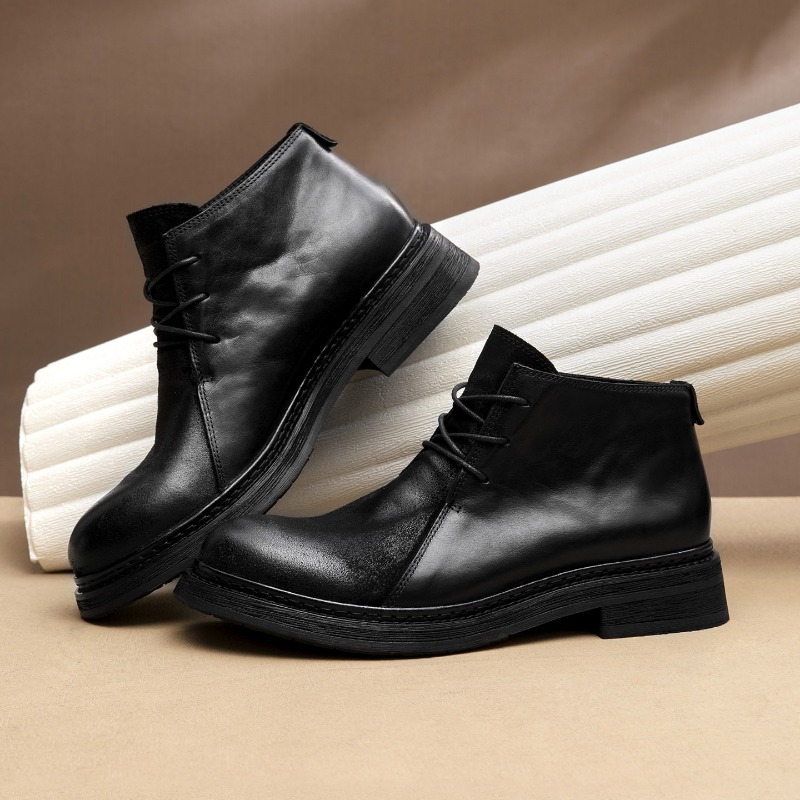 Bottes en cuir véritable vinta - Men Shoes Oxford avis et prix