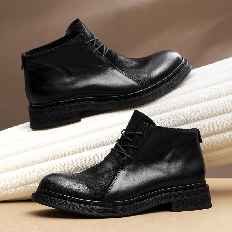 Bottes en cuir véritable vinta - Men Shoes Oxford avis et prix