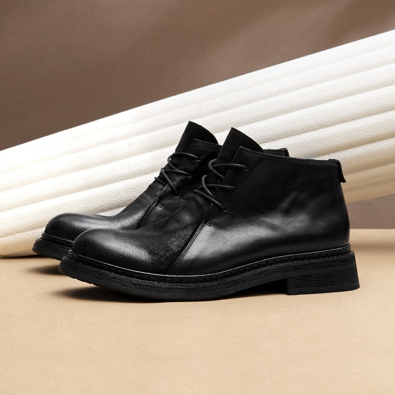 Bottes en cuir véritable vinta - Men Shoes Oxford avis et prix