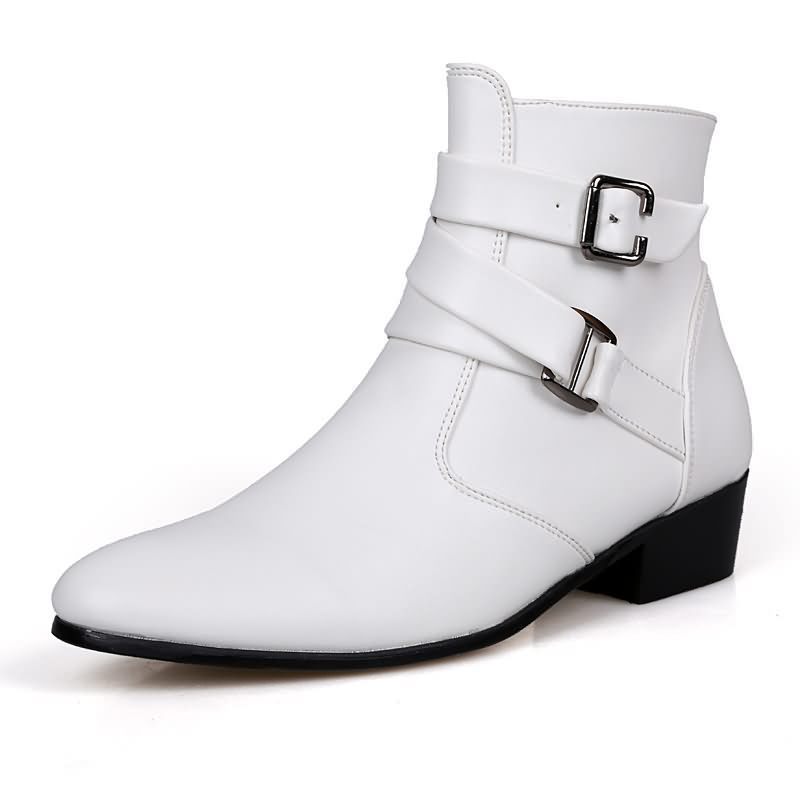 Bottines Chelsea en cuir de lu - Men'S Shoes Black And White avis et prix
