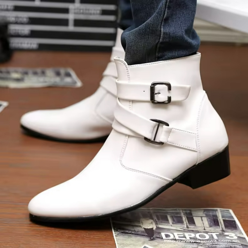 Bottines Chelsea en cuir de lu - Men'S Shoes Black And White avis et prix