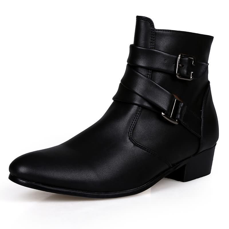 Bottines Chelsea en cuir de lu - Men'S Shoes Black And White avis et prix