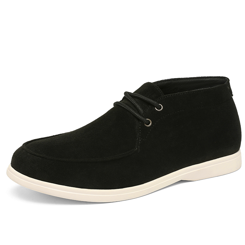 Bottines Chukka classiques en  - Men'S Shoes Black And White avis et prix