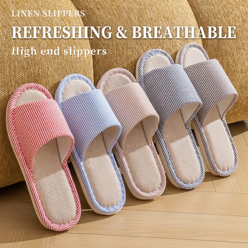Chaussons en lin respirant pou - Men'S Shoes With Toes avis et prix